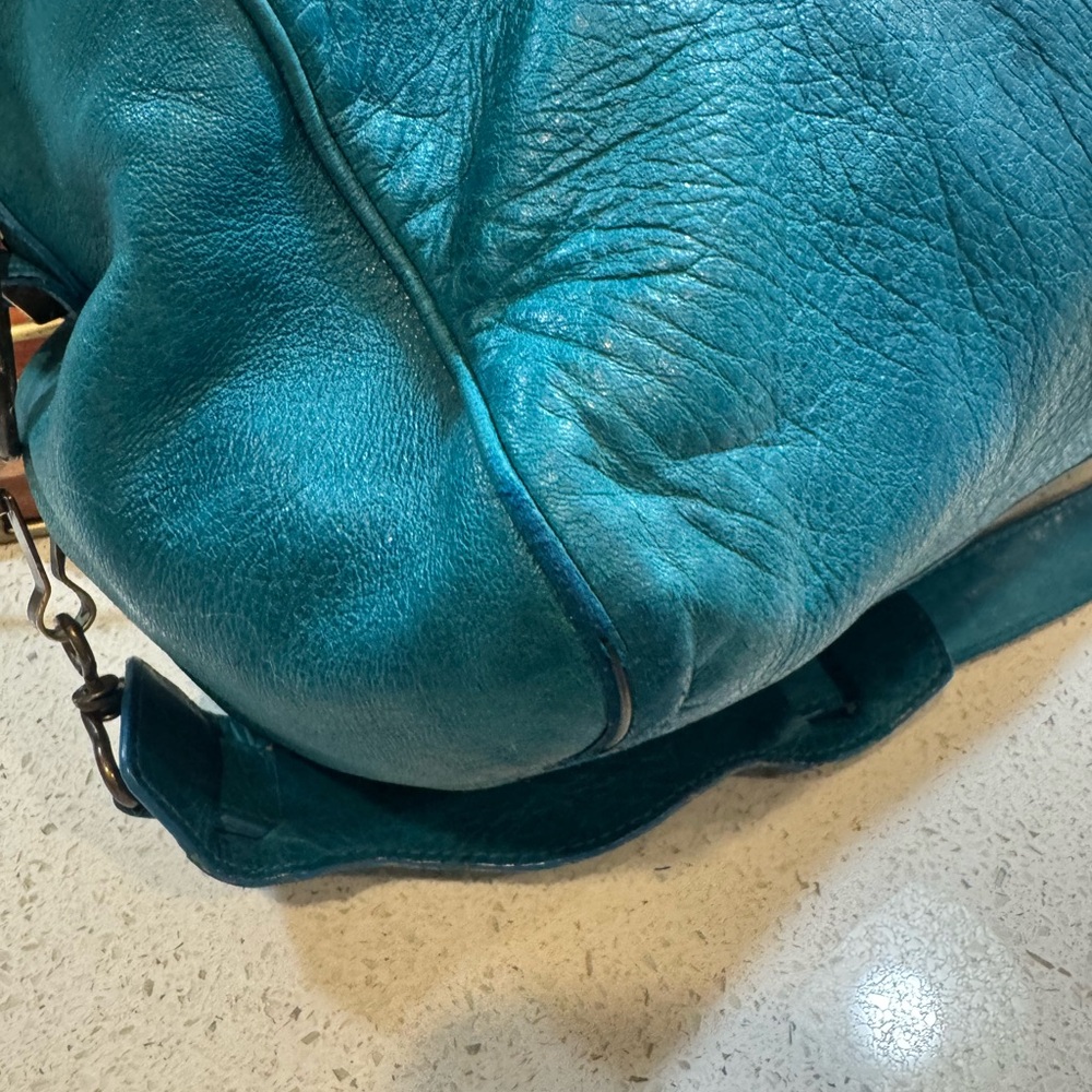 Balenciaga Twiggy Motorcycle Bag – Turquoise Chevre Leather – Authentic RARE - Picture 10 of 16